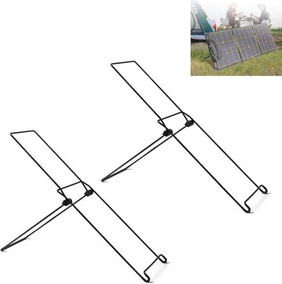 2x Solarpanel Halterung Klappbarer Solarmodul Halterung Keine Feste Installation Erforderlich Stabil und Leicht für Viele Modelle Von Solarmodulen