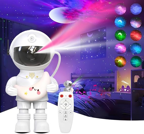Astronaut Projector Space Galaxy Starry Light Projector,Kids Bedroom Night Light LED Indoor Atmosphere Light,Kids Room Decoration,Bedroom,Birthday Gift