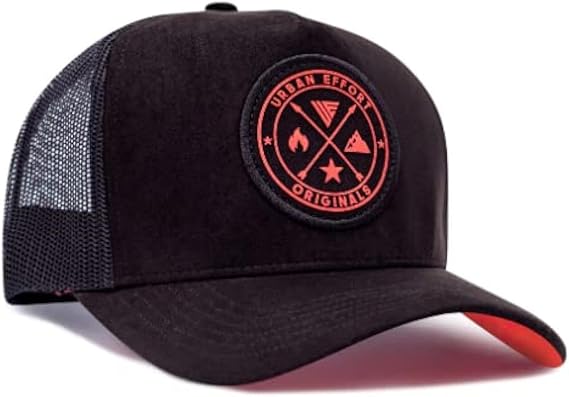 Urban Effort Specialty Mens Snapback Hat - Curved Brim A Frame Adjustable Trucker Cap for Men and Women