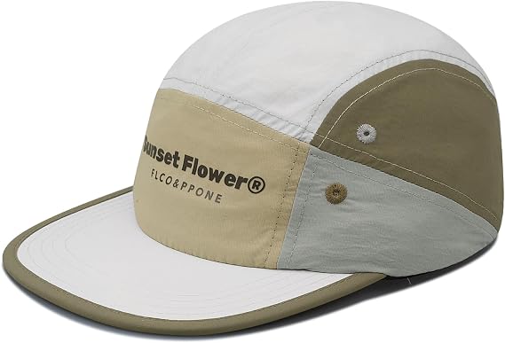 Croogo Quick Drying 5 Panel Baseball Cap Colorful Lightweight Flat Bill Hat