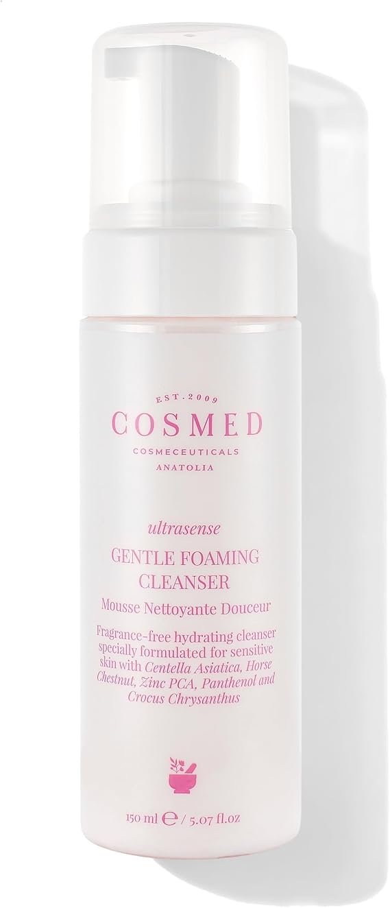 Cosmed Hassas ve Kızarıklığa Eğilimli Ciltler için Nazik Köpük Temizleyici - Yüz Temizleme Köpüğü 150 ml