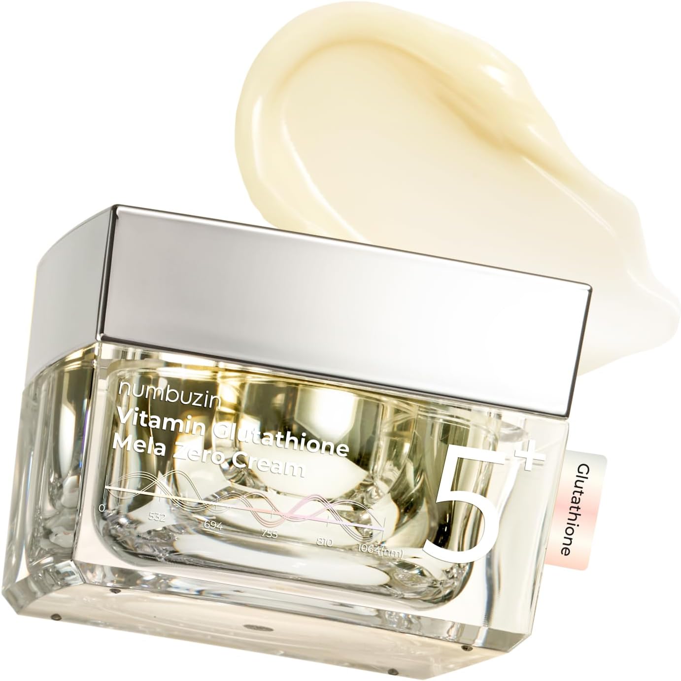 Numbuzin 5 White Pearl Glutathione C Melazero Cream 50ml - Glutathione, Vitamin C, Niacinamide High Concentration Blend for Skin Tone, Pigmentation, Dullness, and Blemish Care