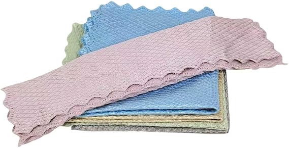 5 Pcs Extra Soft Microfiber Cleaning Cloths High-Absorbency, Quick-Drying, and Non-Scratch for Electronics, Glass, Windshields, and Kitchen Appliances