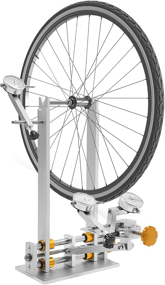 Wheel Maintenance Repair Alignment Balance for BicyclesWheel Truing Stand,Bicycle Wheel Tire Rims Bike Repair Tool,Professional Bicycle Wheel Repair Truing Bearing Stand w/ 3 Guages