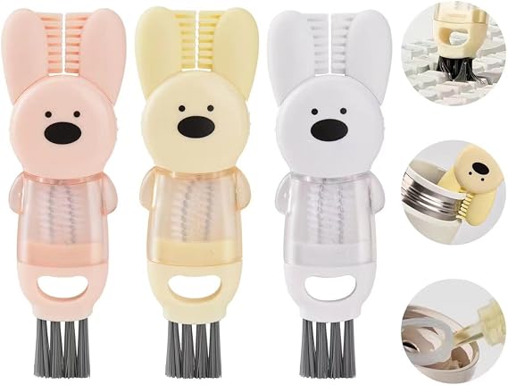 4 in1 Multifunction Bottle Lid Brush,Crevice Cleaner for Tight Spaces,Portable Gap Cleaning Brush(3pcs)