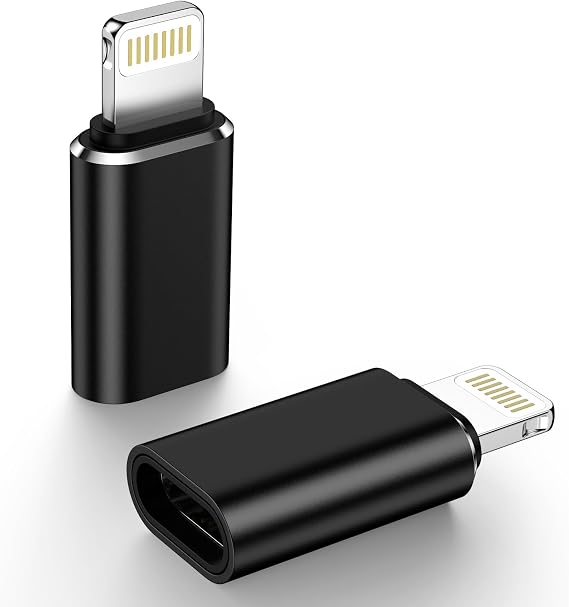 USB C to Lightning Adapter, 2Pack USB C Female to Lightning Male Adaptor