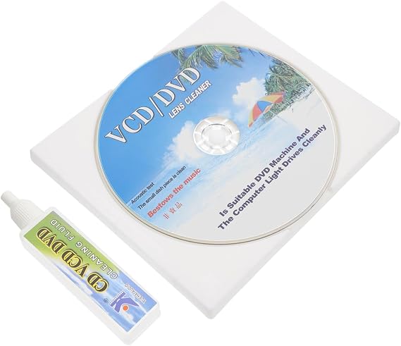 Cleaning CD Set for CD VCD DVD Player with Cleaning Fluid Multifunctional Equipment for Deep Laser Optics Cleaning and Improved Playback