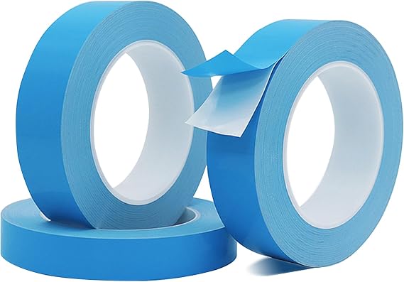 Aairhut Thermal Adhesive Tape, 25 m x 10 mm x 0.2 mm Dual Side Thermal Conductive Tape Cooling Heatsink Pad for LED IGBT IC Chip Computer CPU GPU Modules MOS Tube SSD