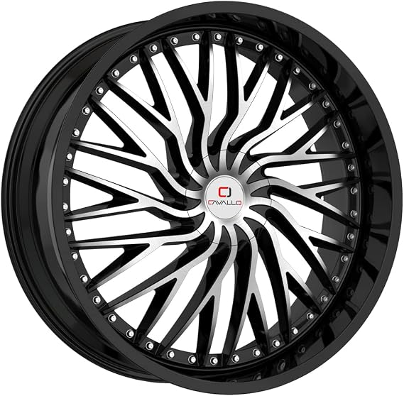 Cavallo CLV-43 18x8 5x110 5x114.3 +35 Cb 74.1 Gloss Black & Machined