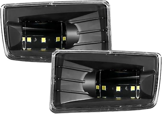 Headlight Assembly 2 Pcs Car LED Fog Light For Chevrolet For Silverado 08-14 For Avalanche 07-11 For Suburban For Tahoe 07-14 For GMC For Sierra Car Headlights(2Pcs Black)