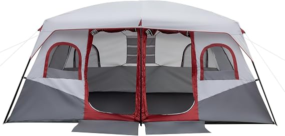 Outvita 8/10 Person Camping Tent, Large 2 Room Family Tent with Weatherproof Instant Cabin Shelter with Rainfly & Carry Bag for Backpacking Hiking Car Traveling...