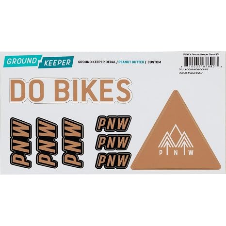 PNW Components X Ground Keeper Custom Handlebar Decal Sheet, Peanut Butter