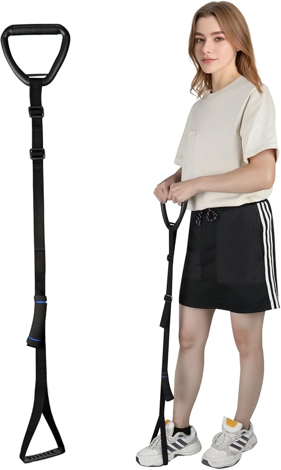 Leg Lifter with Handgrips and Feet Loop, Leg Lifter Hip&Knee Replacement