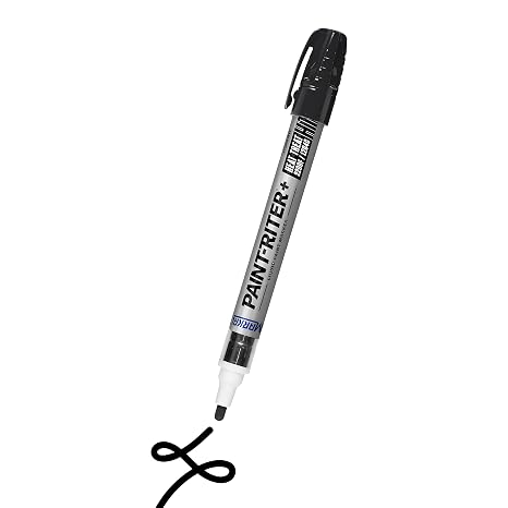 Markal 97303 Paint-Riter+ Heat Treat Liquid Paint Marker, Versatile Surface and High Heat Compatibility, Bold Mark Size 1.8", Black