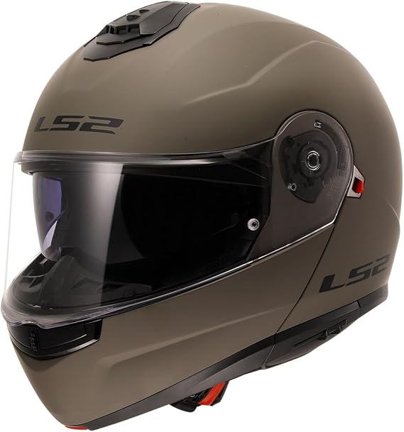 LS2 STROBE 2 Mat Kum Kask, ECE 22.06 P/J Sertifikalı Profesyonel Çene Açılır Modüler Motosiklet Kaskı, KPA Kabuk, Dahili Güneş Vizörlü, Gözlük Uyumlu, Intercom Hazırlıklı