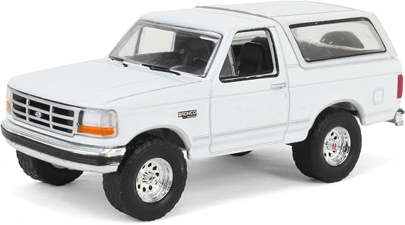 Greenlight 1/64 1993 OJ Bronco XLT, Oxford White, Hobby Exclusive 30452