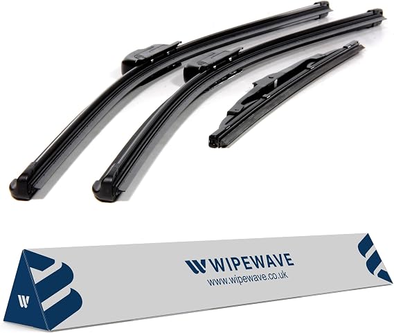 Windscreen Wiper Blades for Toyota Yaris 2006-2011 Hatchback, 24" 15" 12" FRONT & REAR U-Hook, Rear Special Enhanced Clarity, Quick Installation, Easy Replacement