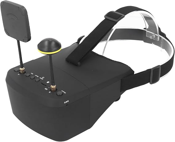 EV800D FPV Goggles with DVR 40CH 5 Inch 800x480 Resolution Video Headset, Dual System Mini FPV Goggles for FPV Quadcopter Drones, Build in 7.4V 1430mah Battery (5.8Ghz)