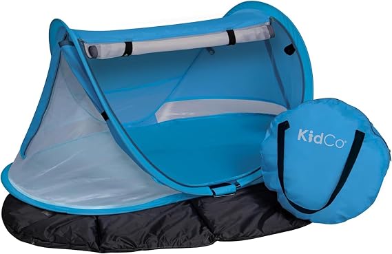 KidCo - Peapod Prestige Lightweight Outdoor Portable Toddler Travel Tent, Play Tent with UV Protection, Sun Shade & Toy Loops, Ages 6 Months - 4 Years (Sky)
