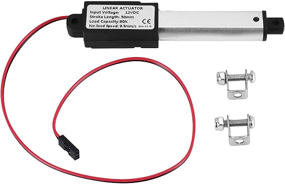 Micro-Linear Actuator, 2 Inch Stroke, 90N/20.3Lb, Speed 9.5mm/S Electric Waterproof Actuator Motor Linear Actuator 12V
