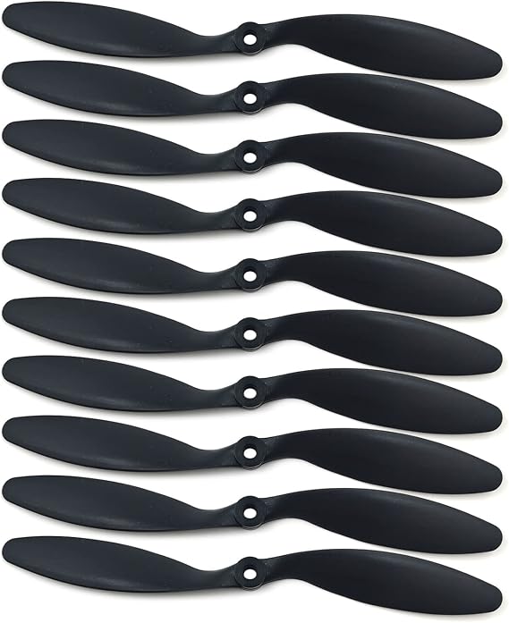 skrnrhrery Propeller 8060 8x6 for RC Airplane Quadcopter Black Soft Propeller Blades Fold Resistant with 3.17 Shaft Diameter XXD Motor 10 Pieces Prop Accessories