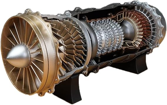 LETOY Turbofan Frighter WS-15 Engine Kit, 150+Pcs Metal Turbofan Engine for Adults That Works, 1/20 DIY Assembly 3D Metal Kit Technology Experiment Model