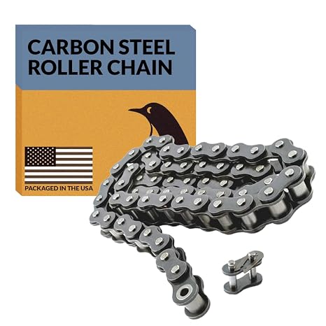 PGN #40 Carbon Steel Roller Chain - 3 Ft + 1 Free Links - 71 Links