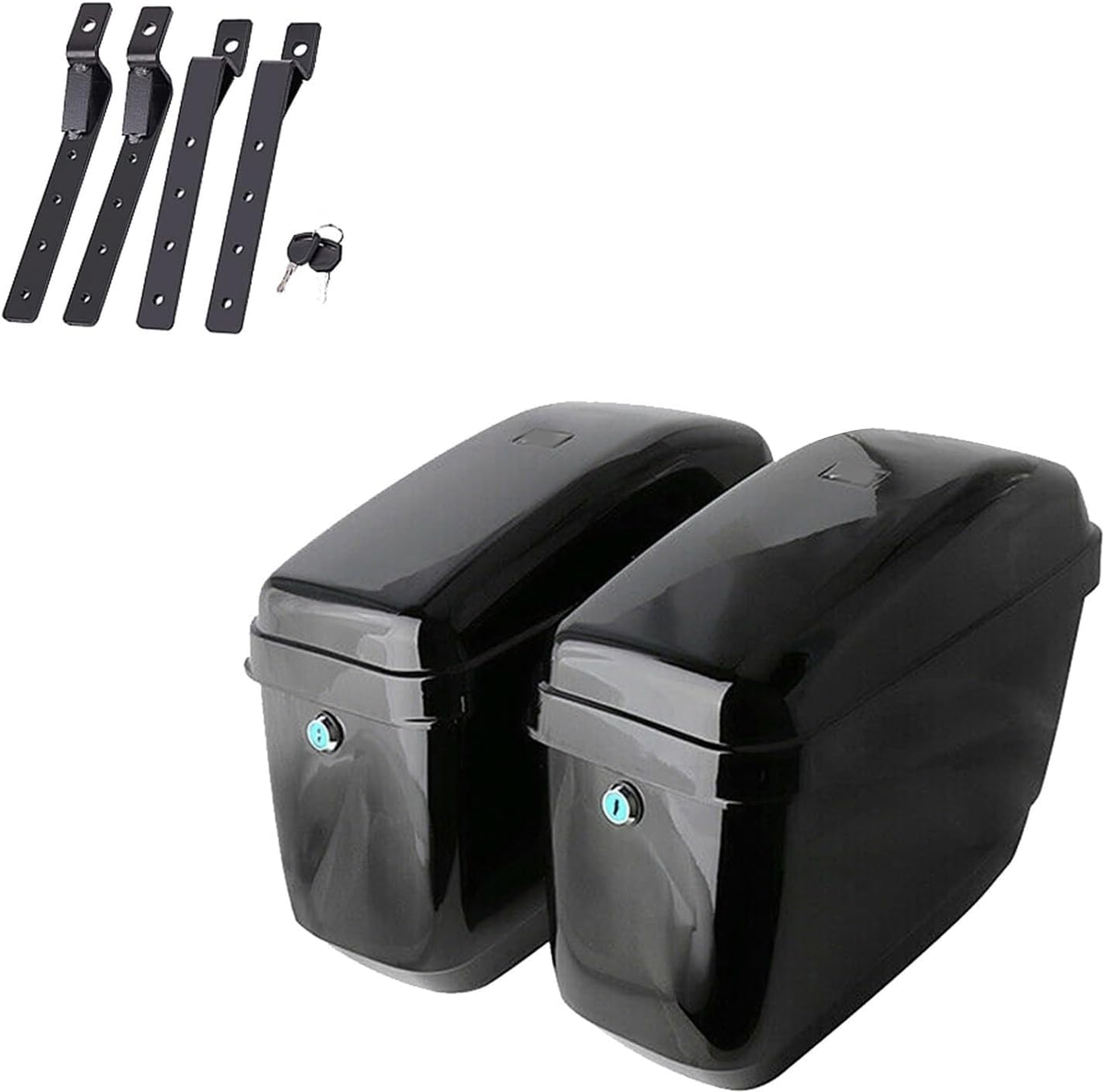 Motorcycle Universal Saddle Bags Side Boxs Luggage Tank Hard Case for Kawasaki for Vulcan 900 800 500 Klr650 W Taillight