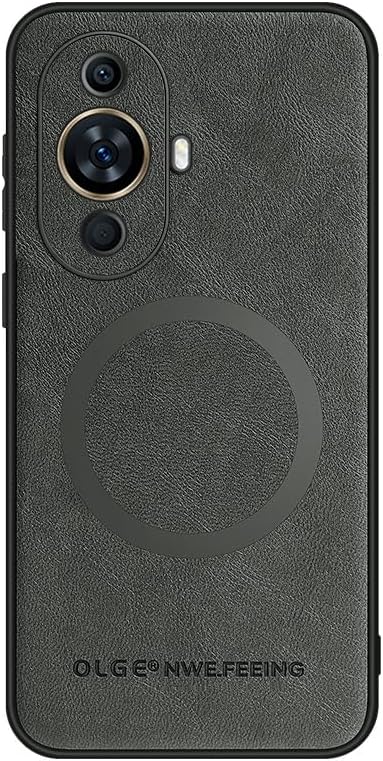 Pzwoxukhov Compatible with Huawei Nova 11 Pro Case Cover,PU Leather,Shockproof Phone Case,Compatible with Huawei Nova 11 Ultra Case Gray