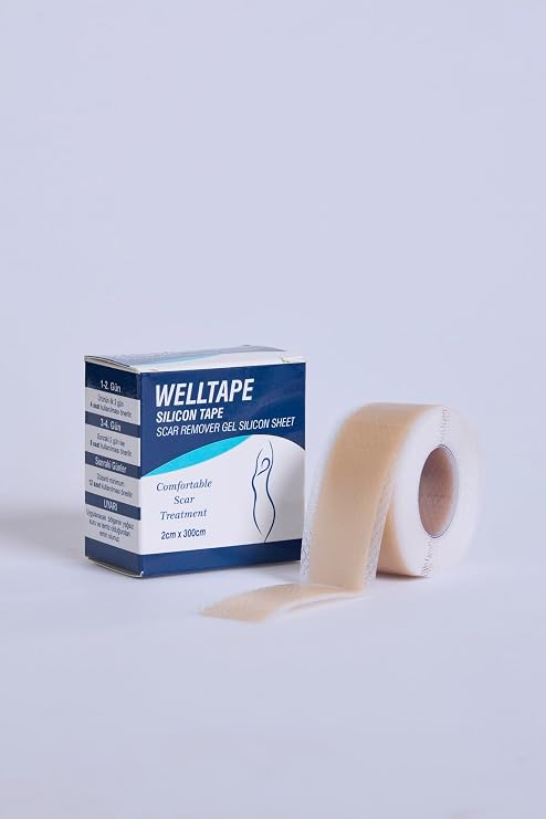 Welltape Silicone Scar Removal Tape, 2cm x 3m, Comfortable Scar Treatment