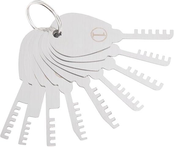 9 pcs Comb Lock Pick Tools, Comb Pick Lock Picking Tool for Beginners & Experts, Great Locking Picking Kit for Door