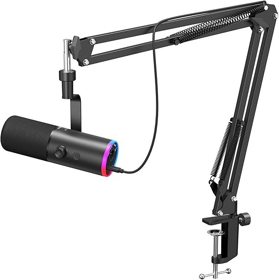 TONOR Dynamic Gaming Microphone XLR/USB Mic with AI Noise Cancellation
