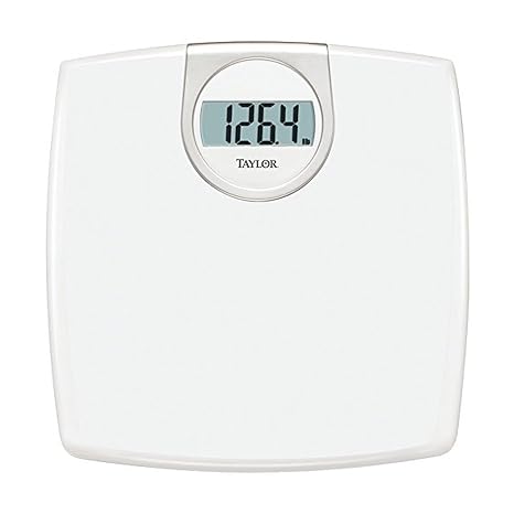 Taylor Digital Bathroom Scale, 330 lb Capacity, White