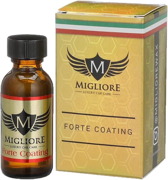 Migliore Forte Coating: 9H High Strength Premium Graphene Coating 5+ Years of Protection Apply After Car Wash Clay Bar Buffer Polisher Auto Marine Boat Motorcycle