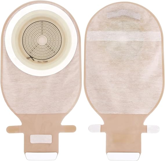 20 PCS Ostomy Supplies Colostomy Bags One Piece Ostomy Bag Ostomy Drainable Pouch for Ileostomy Stoma Care Cut to Fit (20-70mm)