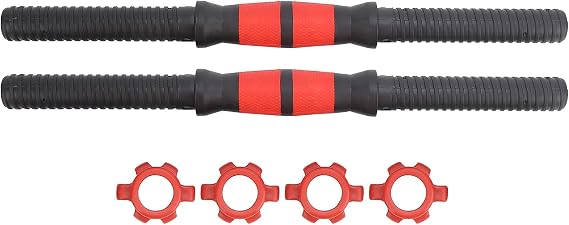 Threaded Dumbbell Handles 1 Inch, 2PCS Long Dumbbell Bar Converter Weightlifting Accessories Household Fitness Equipment for Sport Training Workout
