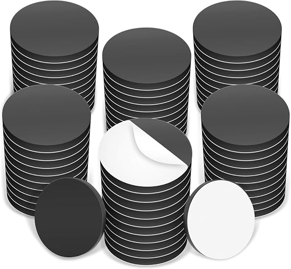 Adhesive Magnetic Discs - Round Magnetic Discs with Adhesive Backing - Magnetic Adhesive Dots Great for Crafts! Magnetic Discs are Great to use at Home, Office, School & More!(1/2 inch, 250 Pieces)