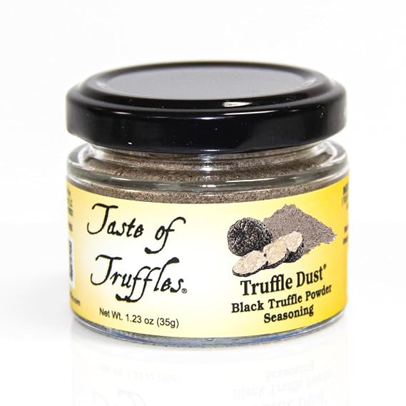 Truffle Dust Seasoning, Truffle & Mushrooms Powder Seasoning, Truffle Gourmet Food Condiments Vegan and Vegetarian Friendly (Black Truffle, 1.23oz (35g))