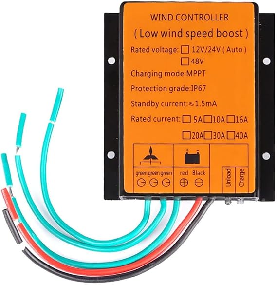 Efficient 5000W Wind Turbines Generator Charge Controller, DC 12V/24V/48V Waterproof Battery Charge Controller