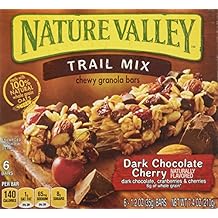 Nature Valley Chewy Trail Mix, Dark Chocolate Cherry Granola Bars 7.4 Oz (Pack of 4)