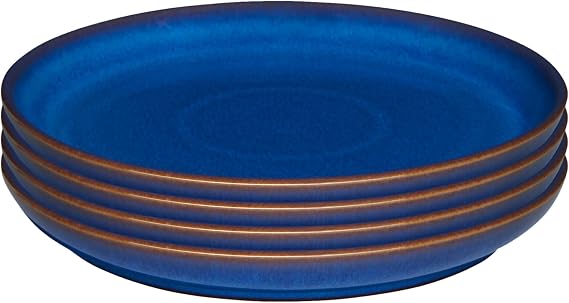 Denby Imperial Coupe Salad Plates, Set of 4, One Size, Cobalt Blue