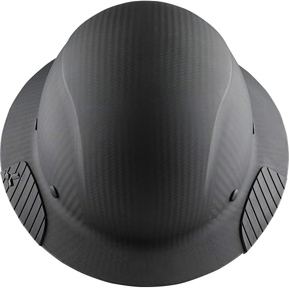 DAX Carbon Fiber Hard Hat - Full Brim Matte Black