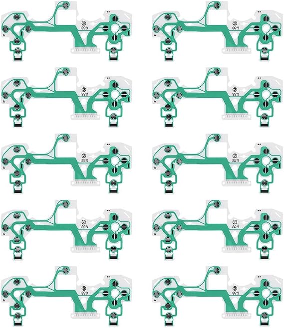 Wendry for 4 Controller Conductive Film,10Pcs Conductive Film Keypad Replacement Handle Keypad Repair Pads,Suitable for Controller