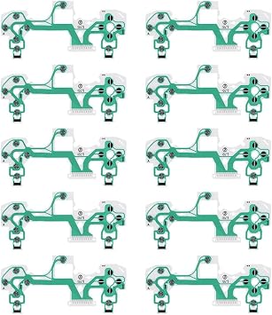 Bewinner 10pcs Conductive Film for 4,Replacement Part Green Keypad Conductive Film for,Replacement Parts for Controller - Non-Conductive, Worn, Viscous Conductive Film