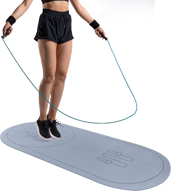 Jump Rope Mat Outdoor Exercise Mat Larger Non-Slip,Workout for Home Gym Flooring, Jump Rope Pad for Indoor (50in*24in)
