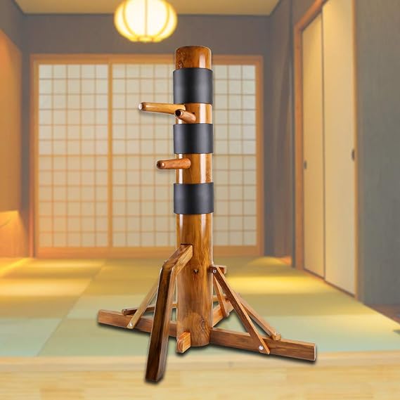 Wing Chun Dummy Wooden Mook Yan Jong IP Man Training Target Tripod Base