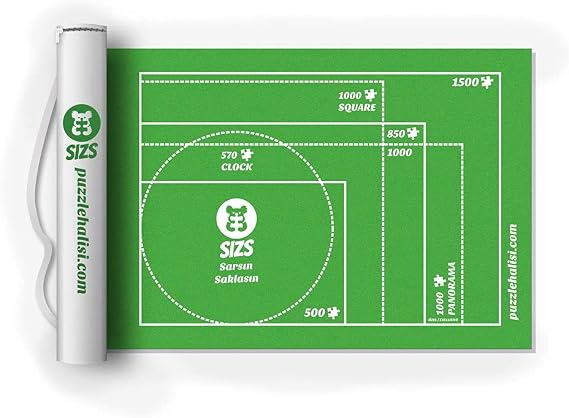 SIZS Puzzle Halısı 1000’lik den 6000'liğe Kadar Farklı Boyutlar | Askılı Çanta | Puzzle'ı Sar Sakla ve Açtığında Kaldığın Yerden Devam Et (1500'lük)