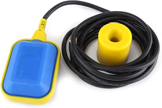 2M/4M Cable Type Float Switch, 0V-220V AC Float Switch Liquid Fluid Water Level Controller Sensor(3.7M/145in)