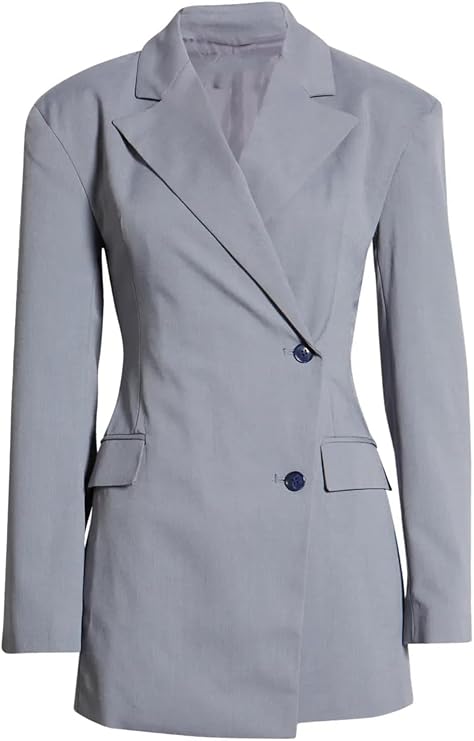 Women's Suit Peak Lapel Single Breasted Two Buttons for Christmas Business Jacket Pants