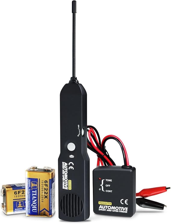 Automotive Electrical Open&Short Finder Circuit Tester Circuit Finder Detector Tone Generator Cable Wire Breaker Tracker Circuit Fault Finder DC 6-42V Car Diagnostic Tool